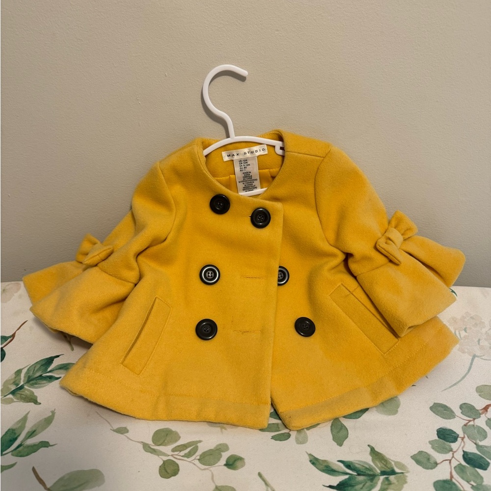 Yellow Max Studio Baby Girl Jacket, 12 M